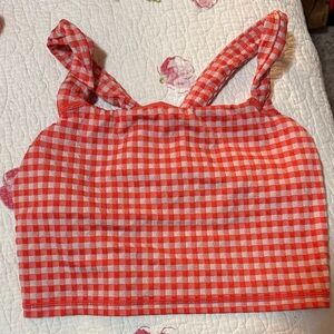 Gingham Checkered Sports Bra